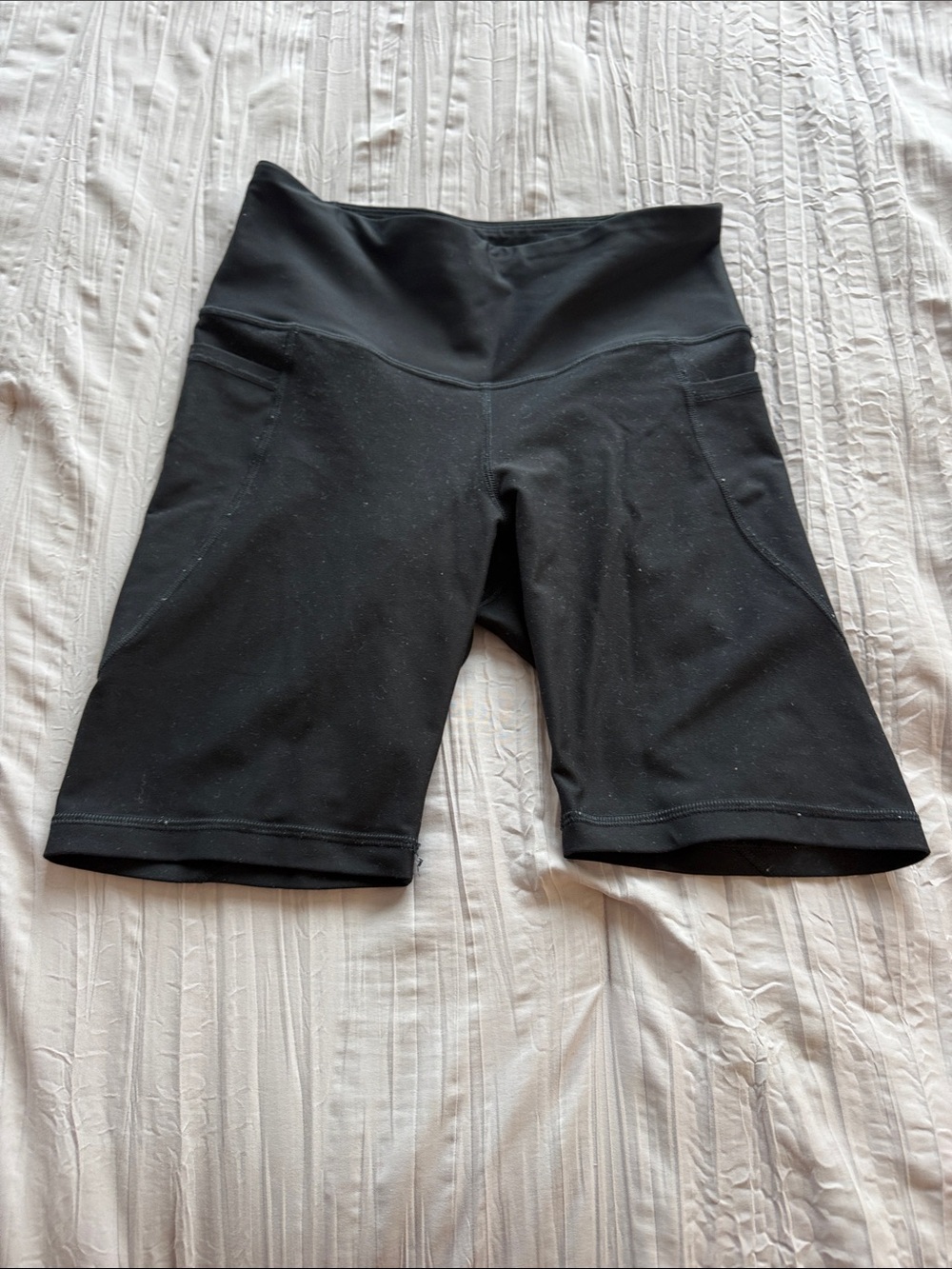 Old Navy Black High-Rise Bike Shorts with Side Pockets